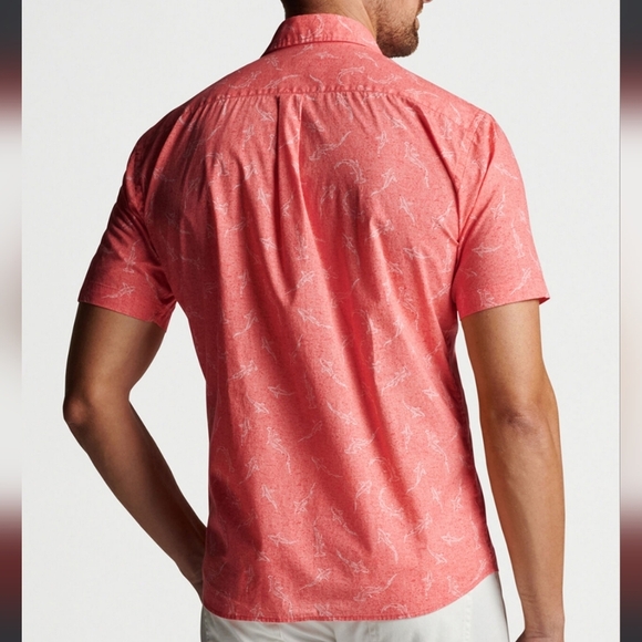 Men's Coral Short Sleeve Shirt - Picture 2 of 12